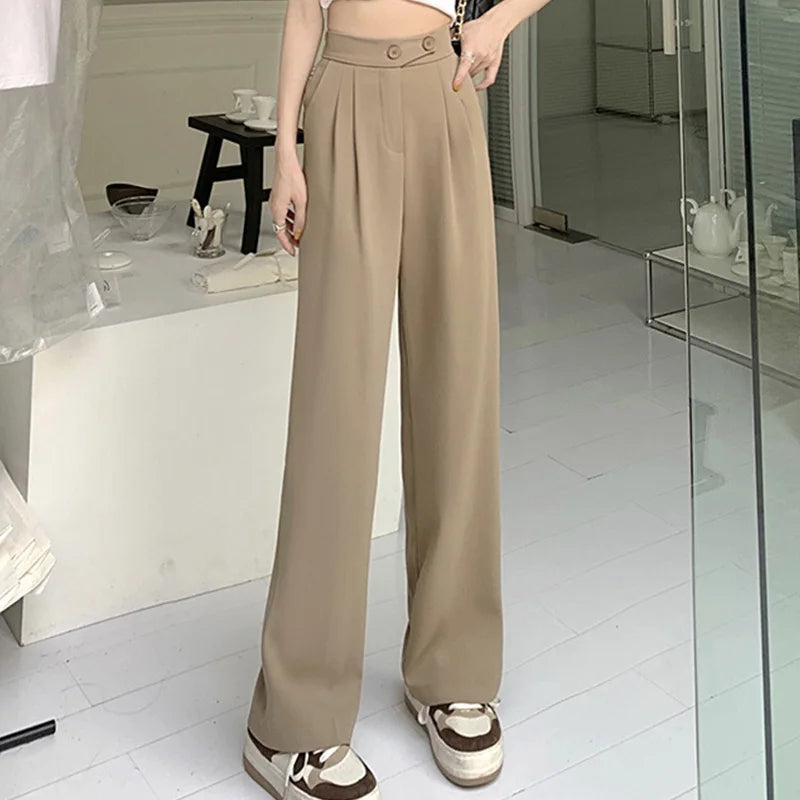 Kenna™ - Stylish Korean Button High Waist Pants