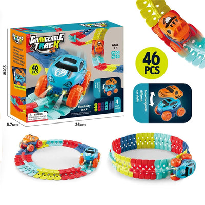 Glidex™ - Assembled LED Racing Track for Kids