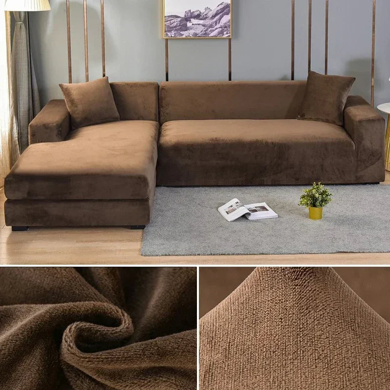 Comfelle™ - Luxury Velvet Stretch Sofa Cover