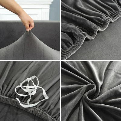 Comfelle™ - Luxury Velvet Stretch Sofa Cover