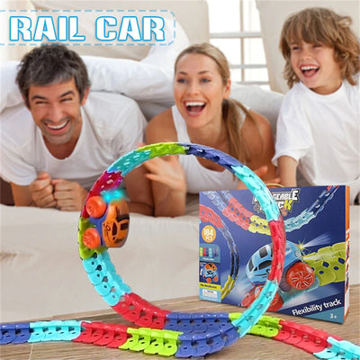 Glidex™ - Assembled LED Racing Track for Kids