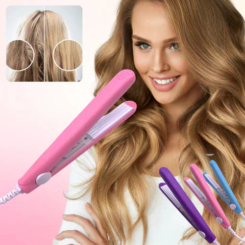 2 in 1 Ceramic Mini Curling Iron and Hair Straightener