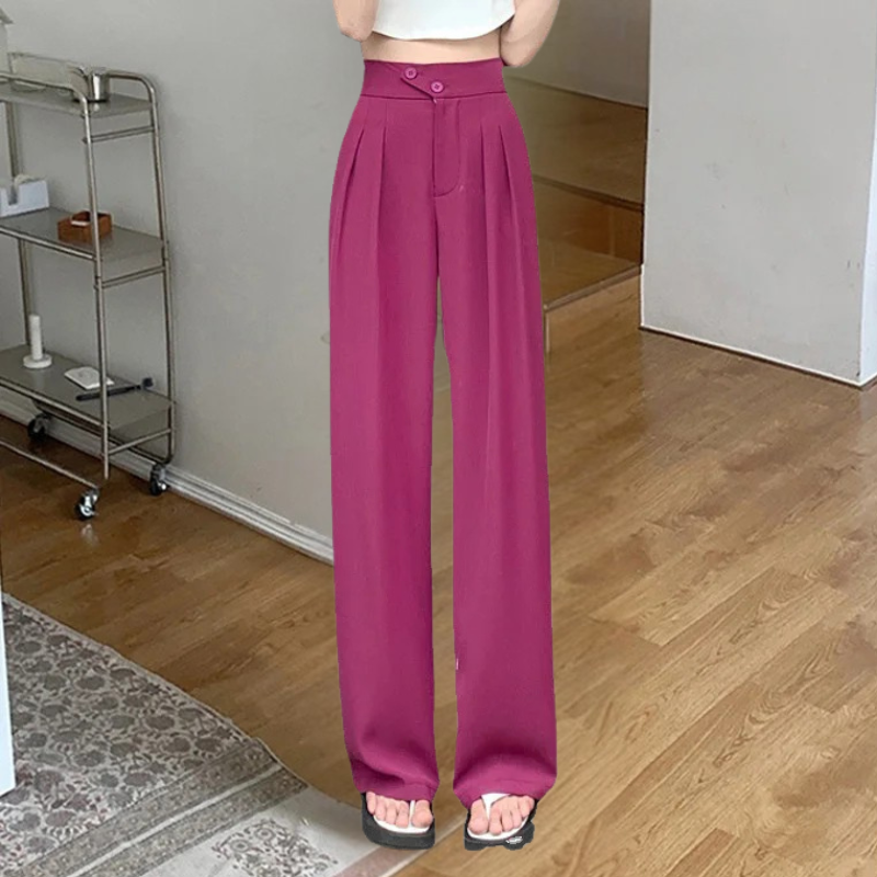 Kenna™ - Stylish Korean Button High Waist Pants