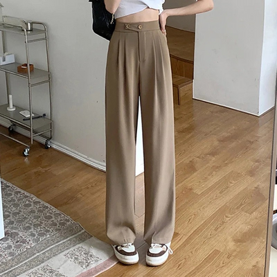 Kenna™ - Stylish Korean Button High Waist Pants