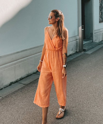 Musselin Jumpsuit Valeria Hellorange