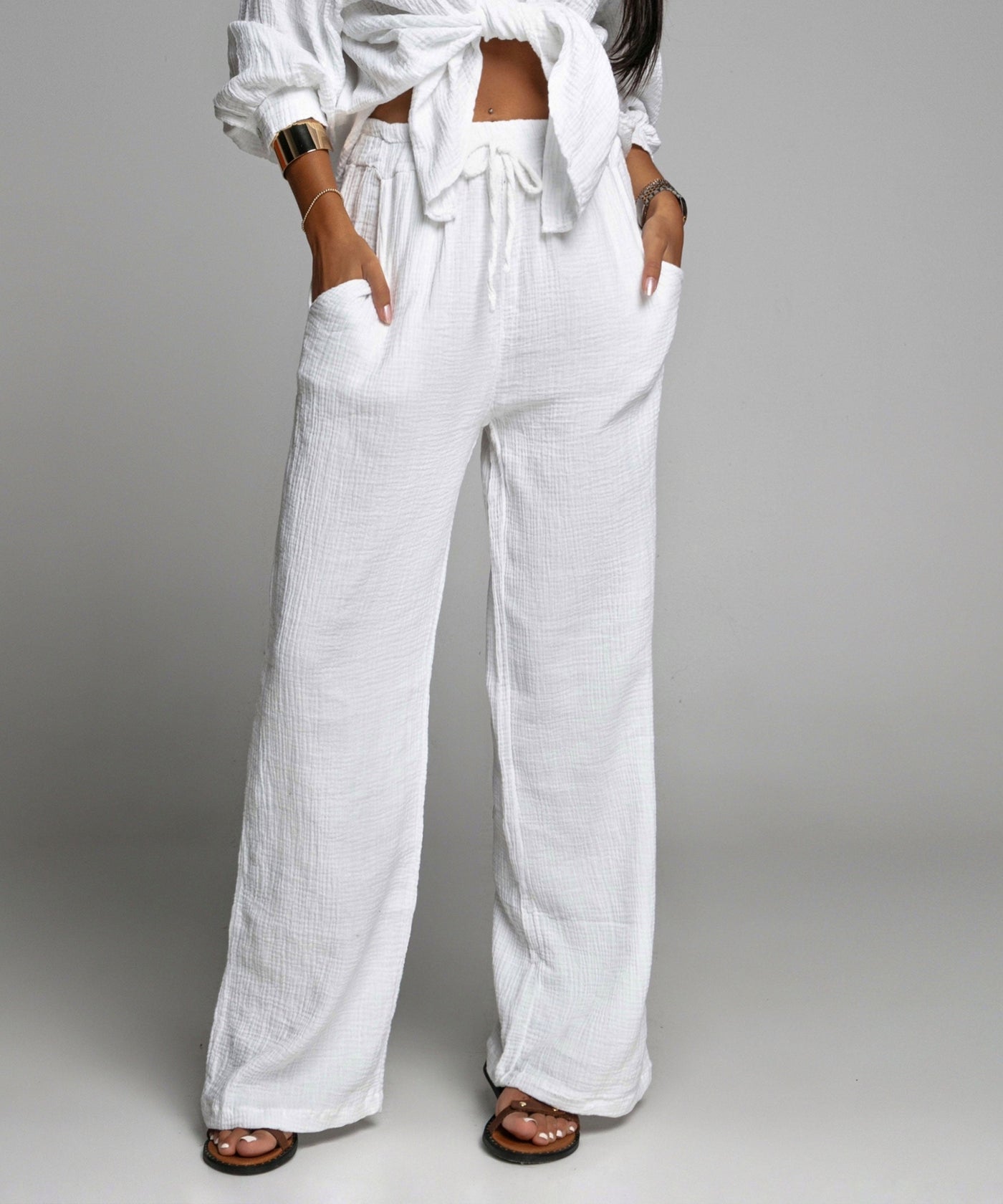 Muslin Pants Abril White