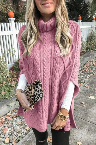 Elara™ - High-neck Cable Knit Sweater (50% OFF)