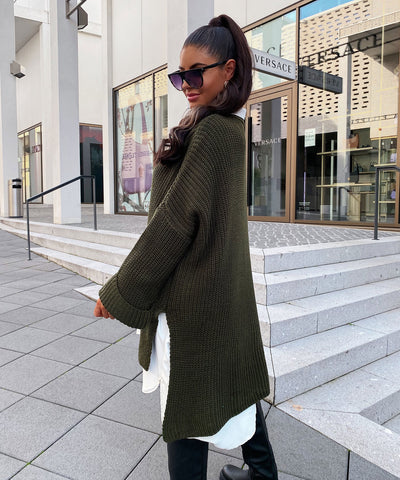 Oversized Pullover Elsa Khaki