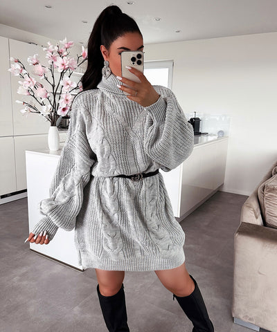 Sophie Grey Knit Dress