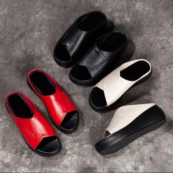 Dawn™ - Orthopedic House Slippers with Platform Made of Leather (50% OFF)