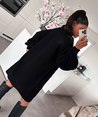 Sophie Black Knit Dress