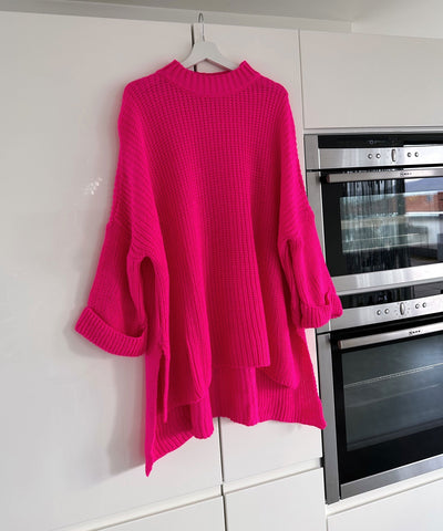 Oversized Pullover Elsa Neon Pink