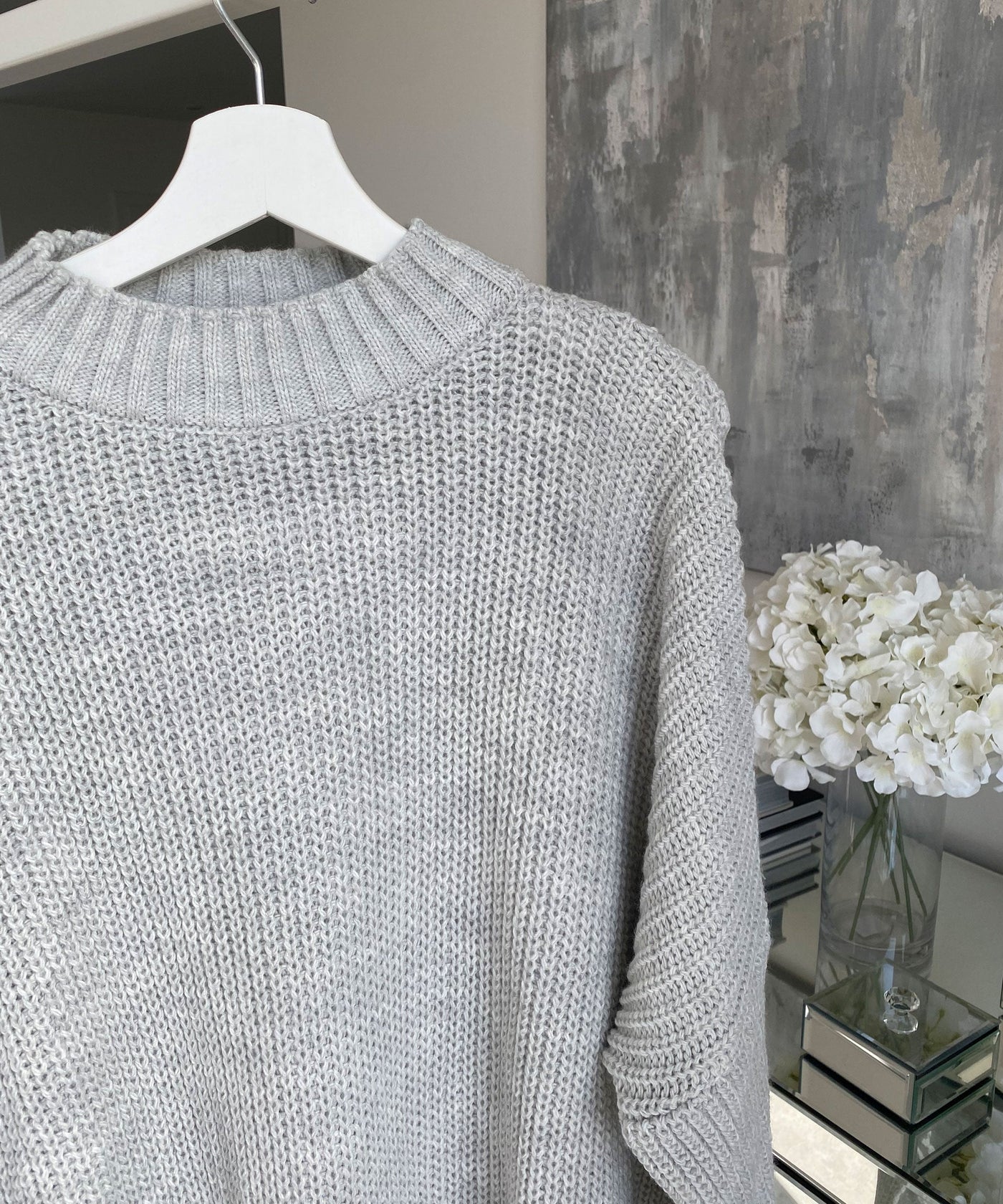 Oversize Pullover Elsa Light Grey