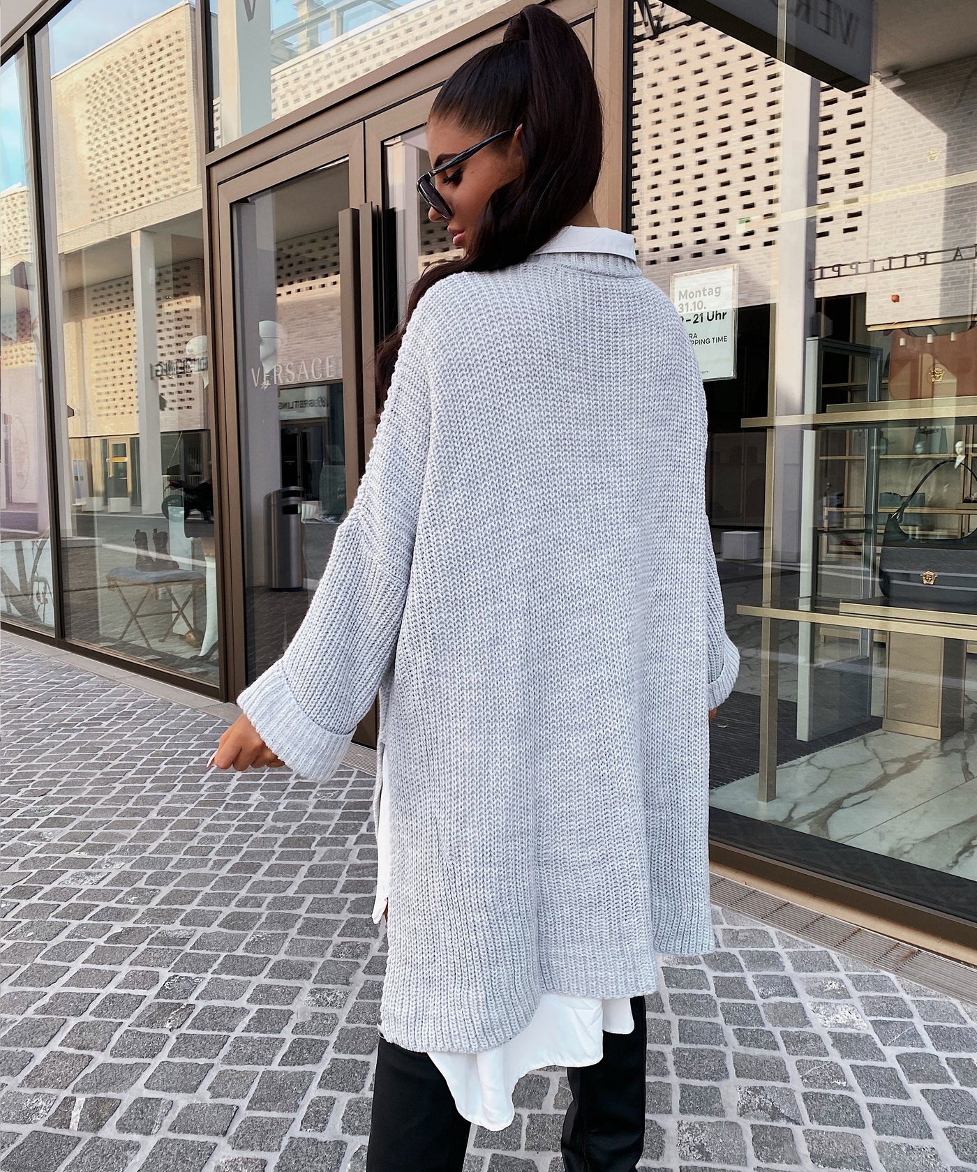 Oversize Pullover Elsa Light Grey