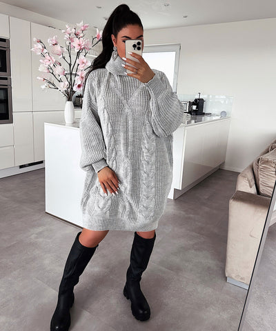 Sophie Grey Knit Dress