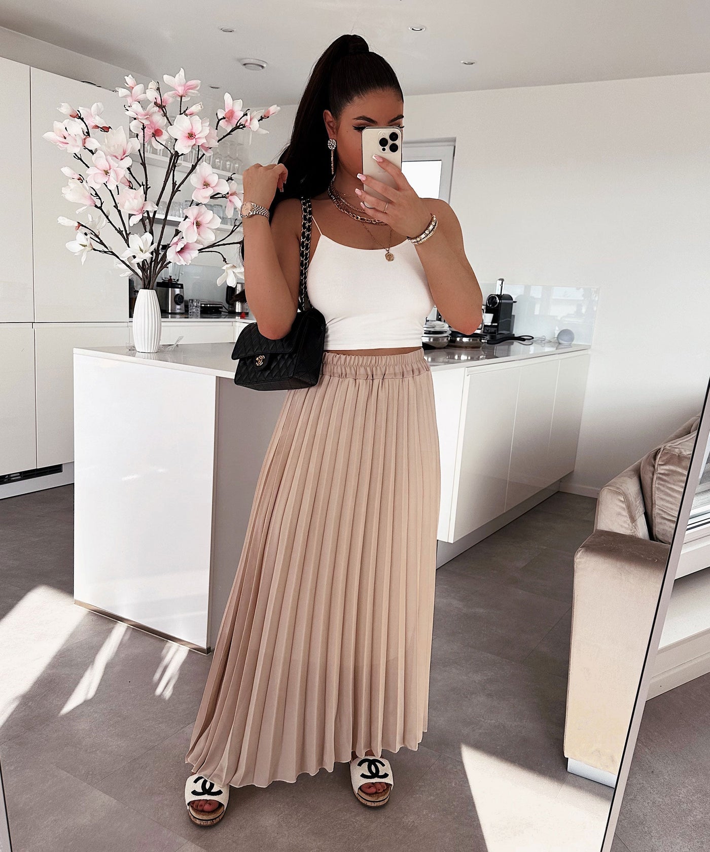 Beige Maxi Skirt Filipa