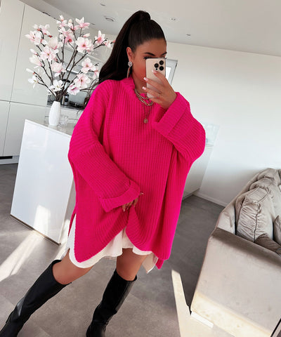 Oversized Pullover Elsa Neon Pink