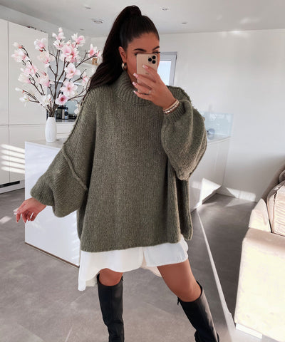 Oversize Pullover Nata Khaki