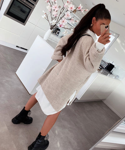 Oversized Pullover Elsa Beige