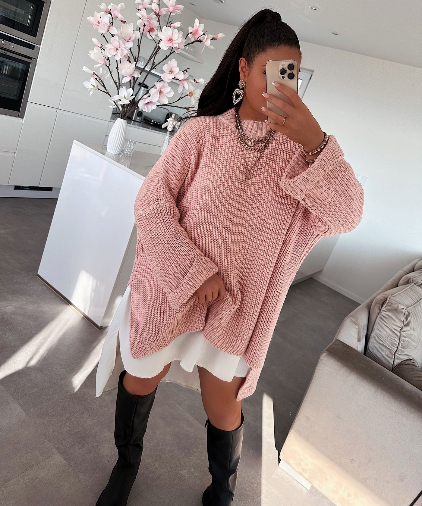 Oversize Pullover Elsa Rosa