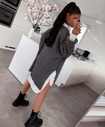 Oversized Sweater Elsa Dark Gray