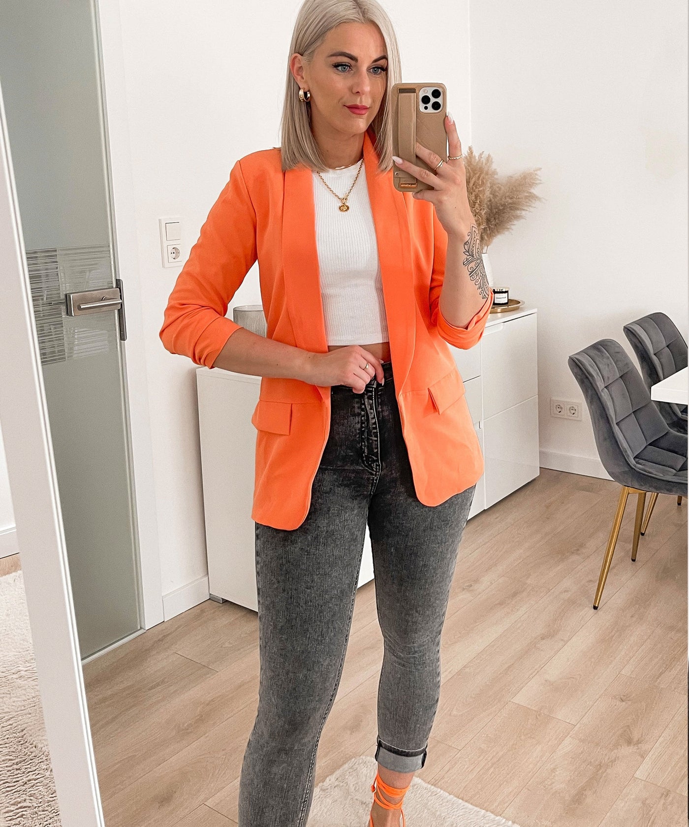 Mykonos Orange Blazer