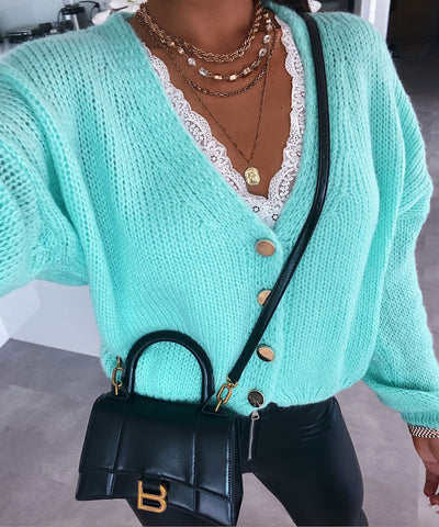 Luna Cardigan Turquoise