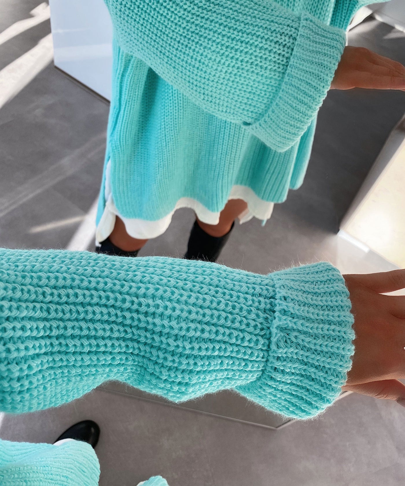 Oversize Pullover Elsa Turquoise