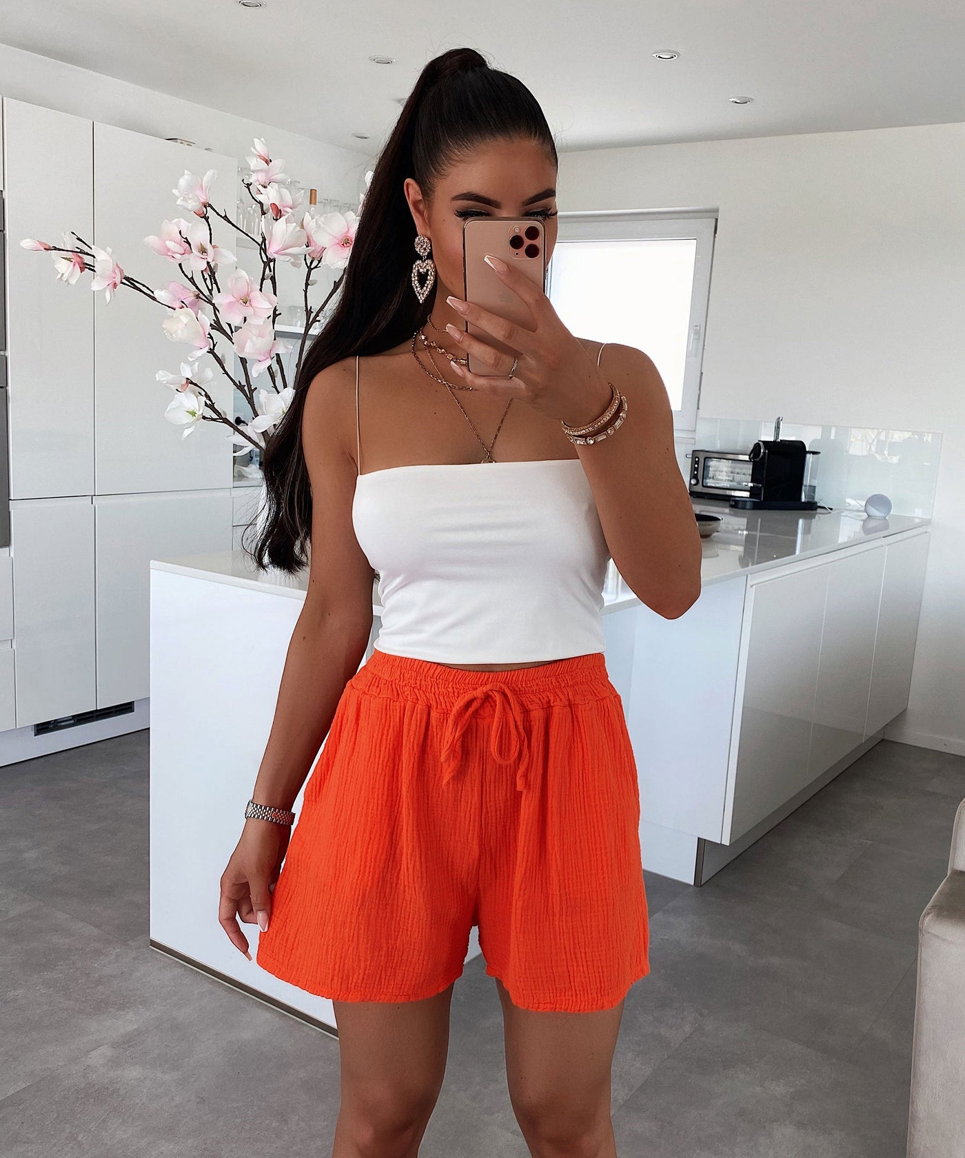 Musselin Set Lia Neonorange