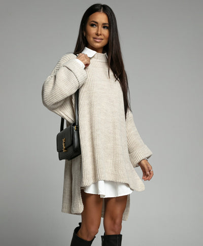 Oversized Pullover Elsa Beige