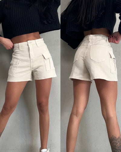 Carolina Beige Cargo Shorts