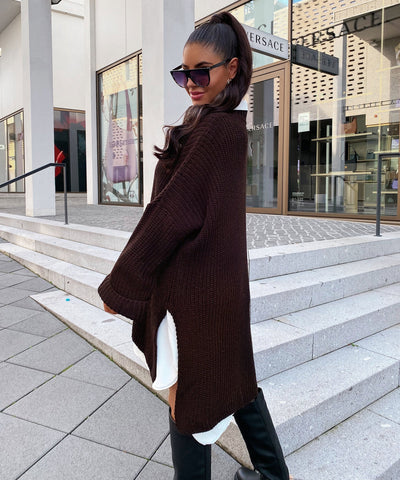 Oversized Pullover Elsa Dark Brown