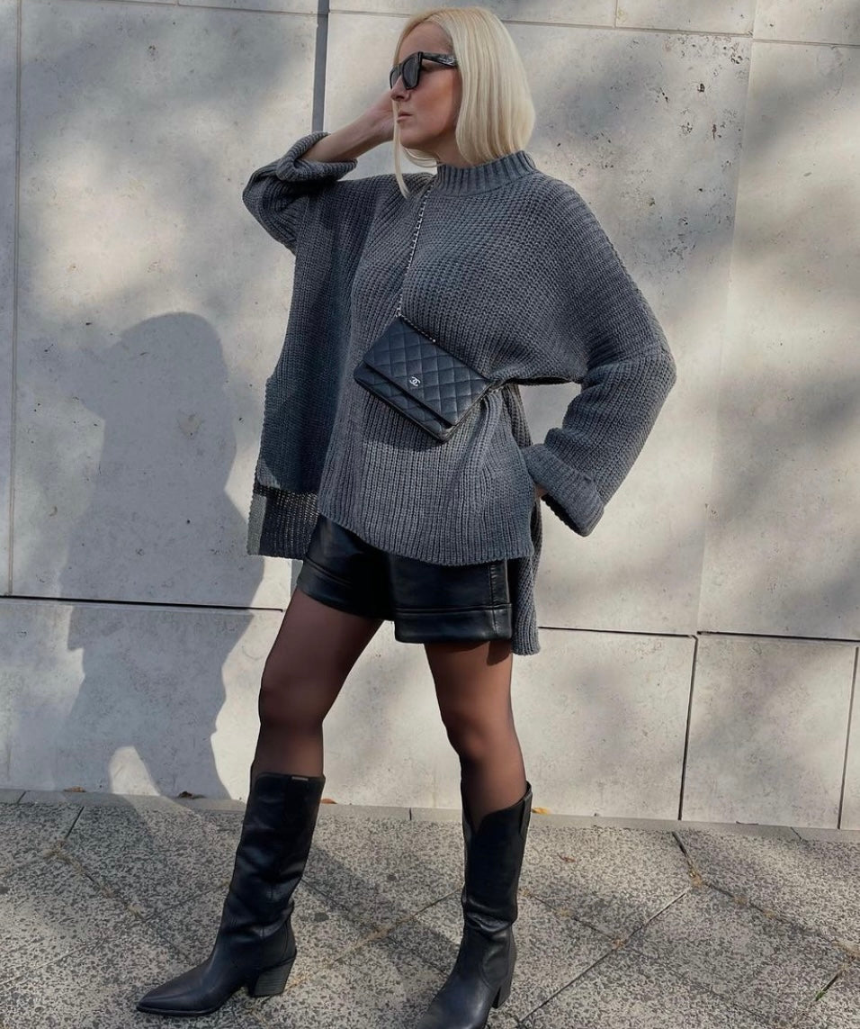 Oversized Sweater Elsa Dark Gray