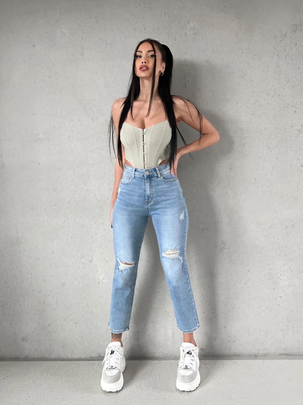 Mum Jeans Letitia Blau