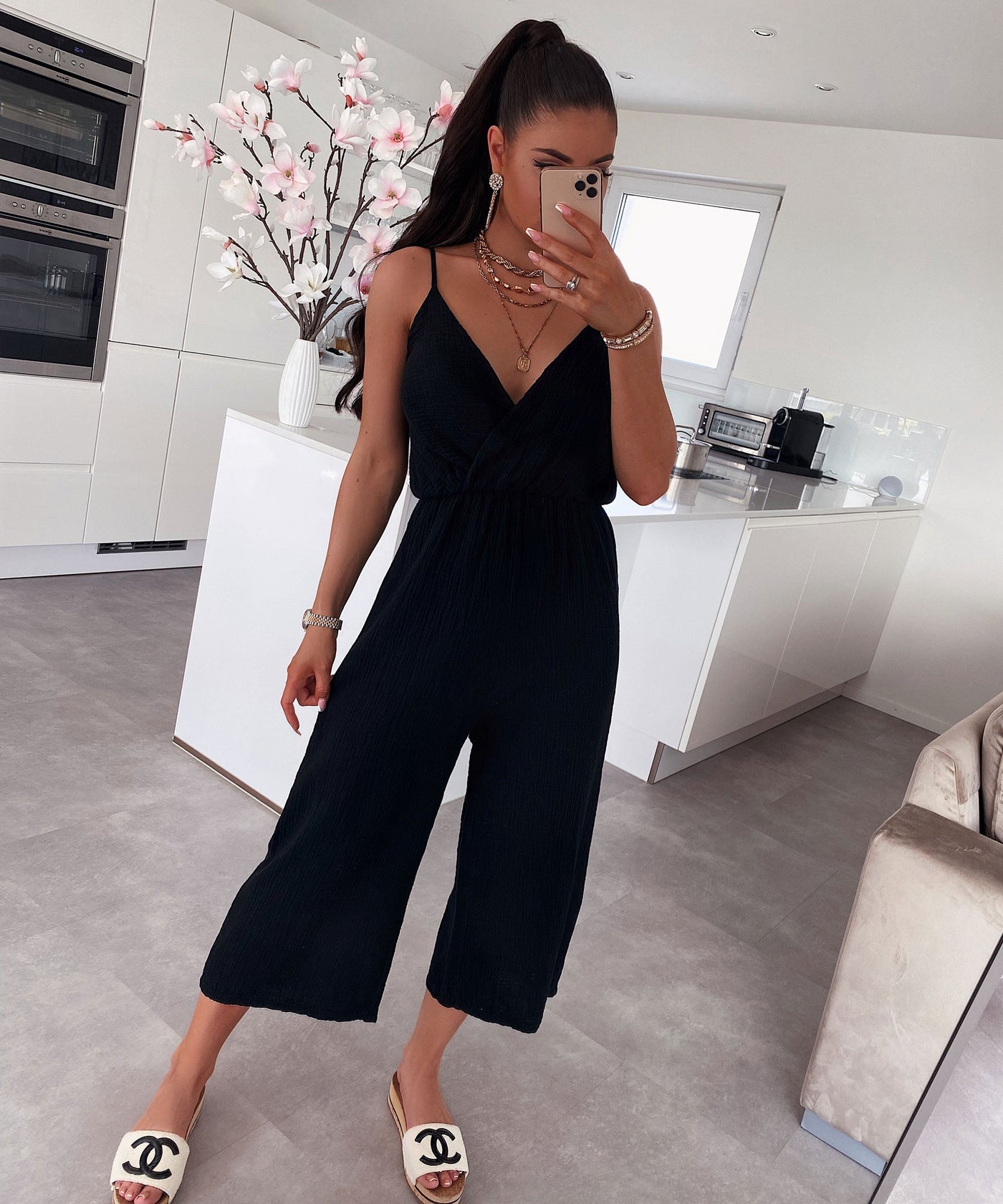 Muslin Jumpsuit Valeria Black