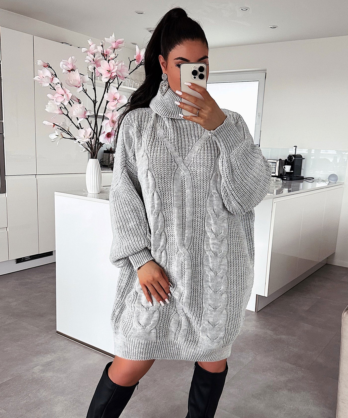 Sophie Grey Knit Dress