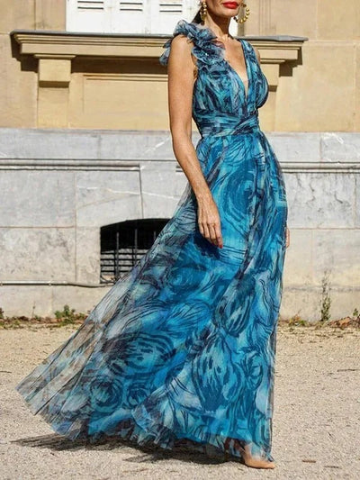 Elsie™ - Bohème Wind Blumen Bedrucktes Kleid (50% RABATT)