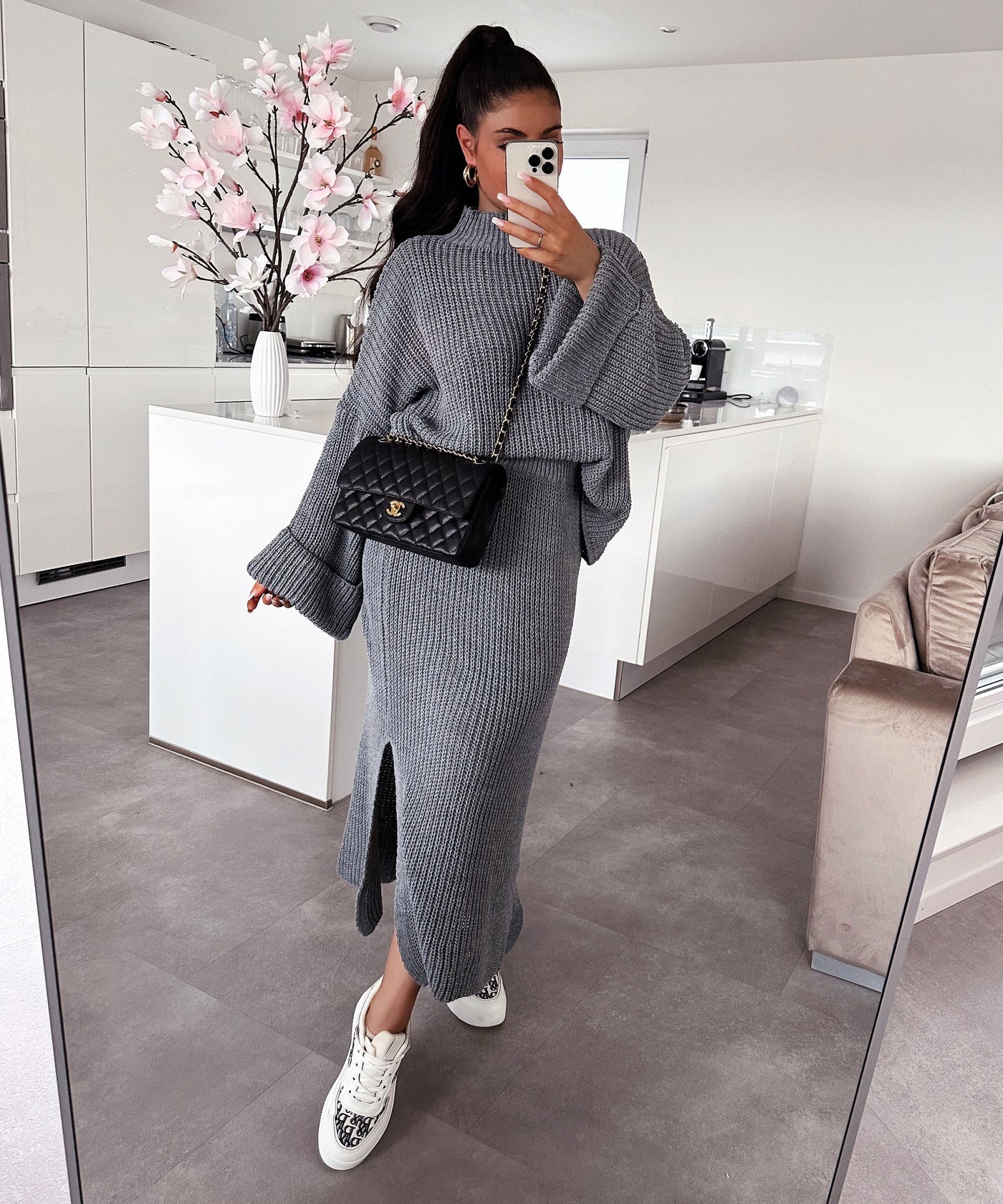 Knit Set Charlotte Dark Gray