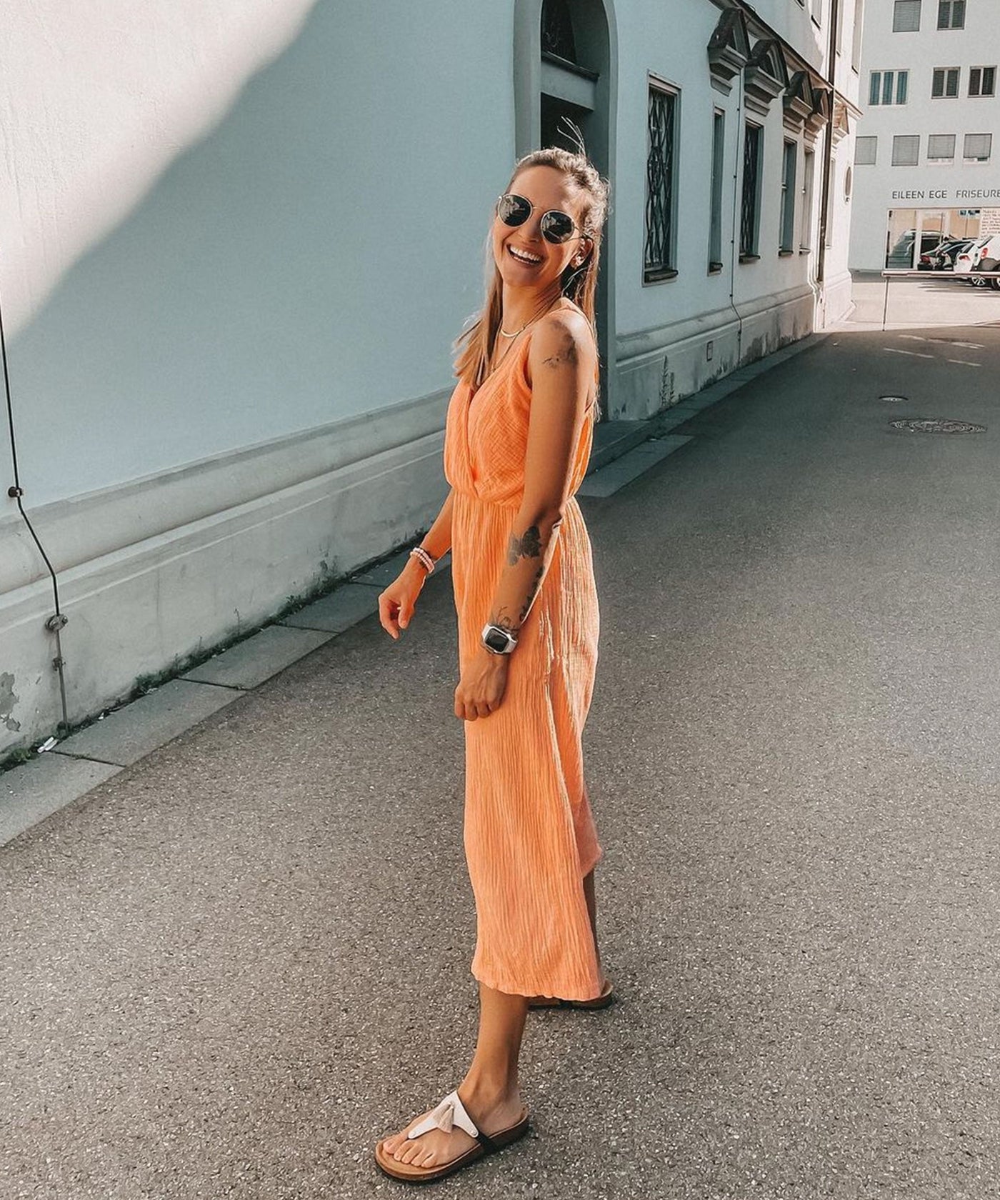 Musselin Jumpsuit Valeria Hellorange