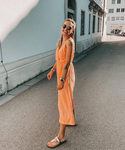 Musselin Jumpsuit Valeria Hellorange